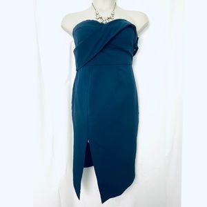 Showpo Strapless Navy Cocktail Dress